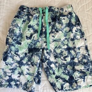 Kanu Surf Men's Navy & Mint Tie-Dye Swim Trunks